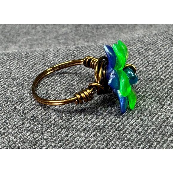 Halloween Green Earring and Ring Set - Picture 7 of 8